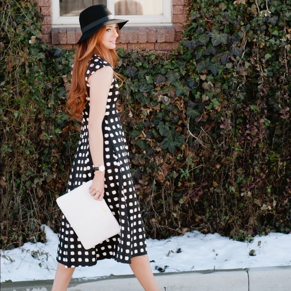 ASOS Polka Dot Midi Dress - Picture 8 of 10